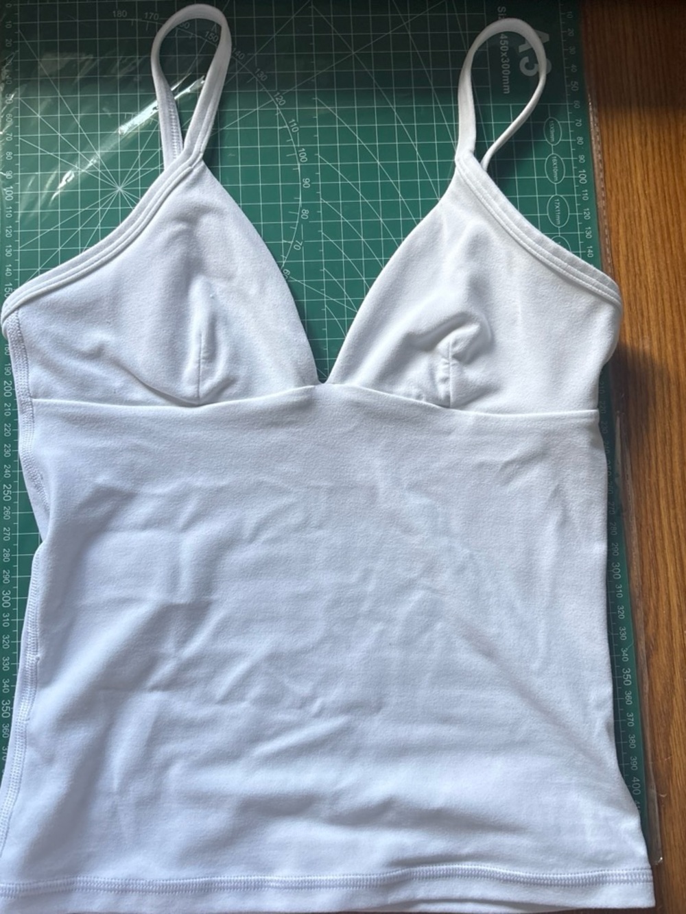 Aritzia White V-Neck Spaghetti Strap Camisole